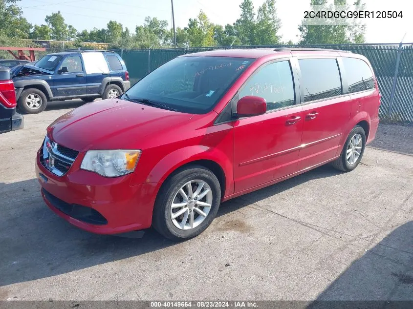 2014 Dodge Grand Caravan Sxt VIN: 2C4RDGCG9ER120504 Lot: 40149664