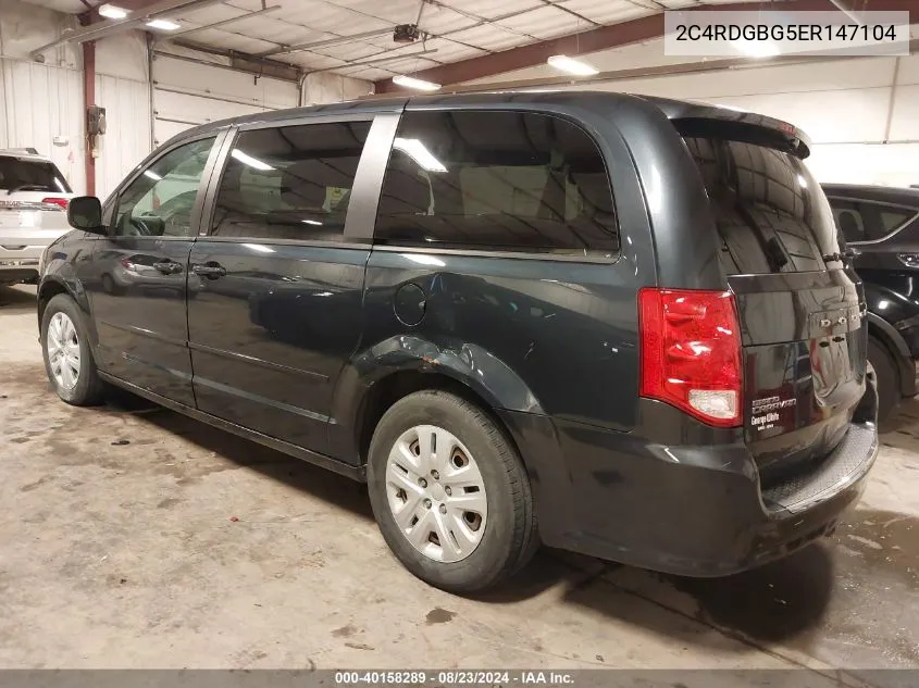 2C4RDGBG5ER147104 2014 Dodge Grand Caravan Se