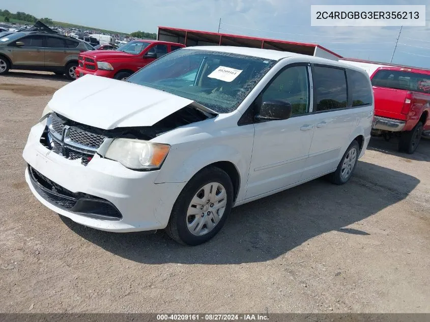 2C4RDGBG3ER356213 2014 Dodge Grand Caravan Se