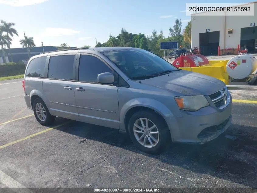 2014 Dodge Grand Caravan Sxt VIN: 2C4RDGCG0ER155593 Lot: 40230907