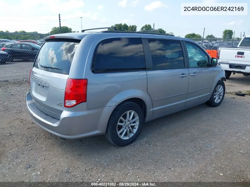 2014 Dodge Grand Caravan Sxt VIN: 2C4RDGCG6ER242169 Lot: 40231052