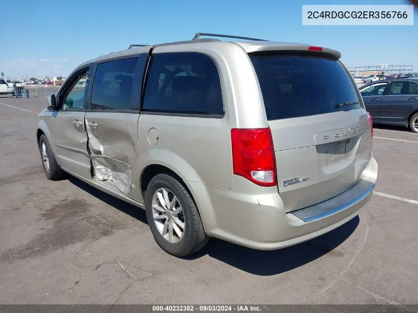 2014 Dodge Grand Caravan Sxt VIN: 2C4RDGCG2ER356766 Lot: 40232352