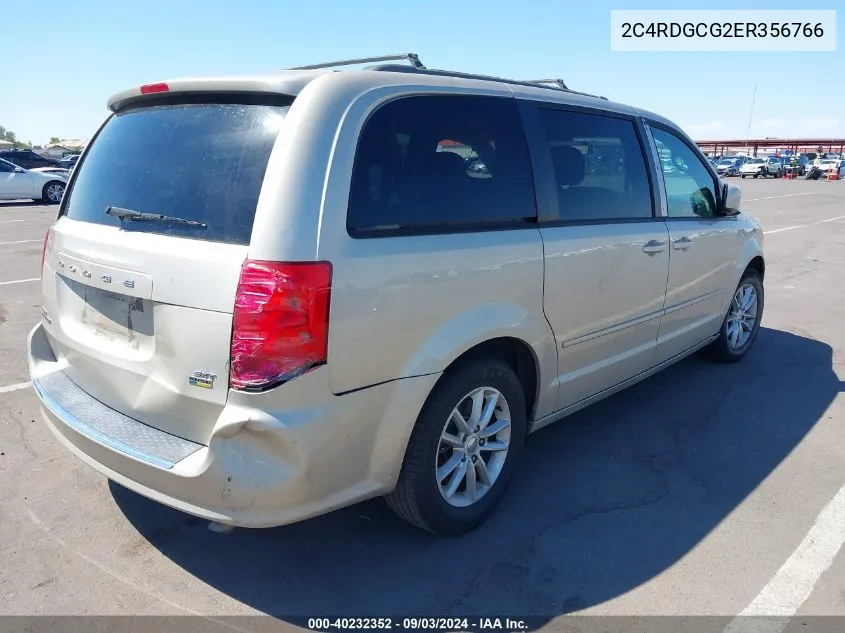 2014 Dodge Grand Caravan Sxt VIN: 2C4RDGCG2ER356766 Lot: 40232352