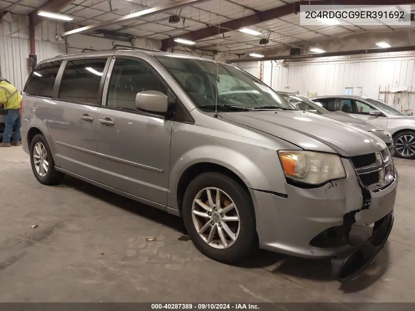 2014 Dodge Grand Caravan Sxt VIN: 2C4RDGCG9ER391692 Lot: 40287389