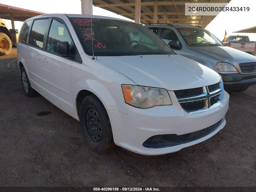 2014 Dodge Grand Caravan Se VIN: 2C4RDGBG3ER433419 Lot: 40296159