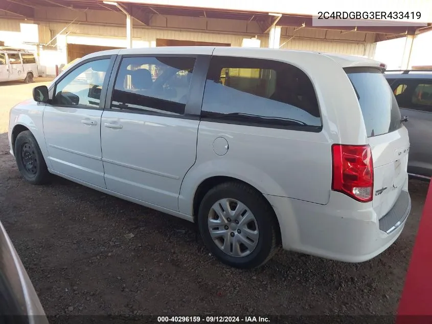 2014 Dodge Grand Caravan Se VIN: 2C4RDGBG3ER433419 Lot: 40296159