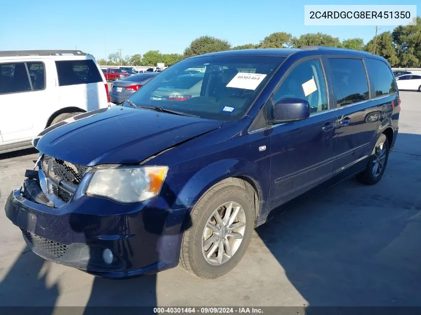 2014 Dodge Grand Caravan Sxt 30Th Anniversary VIN: 2C4RDGCG8ER451350 Lot: 40301464