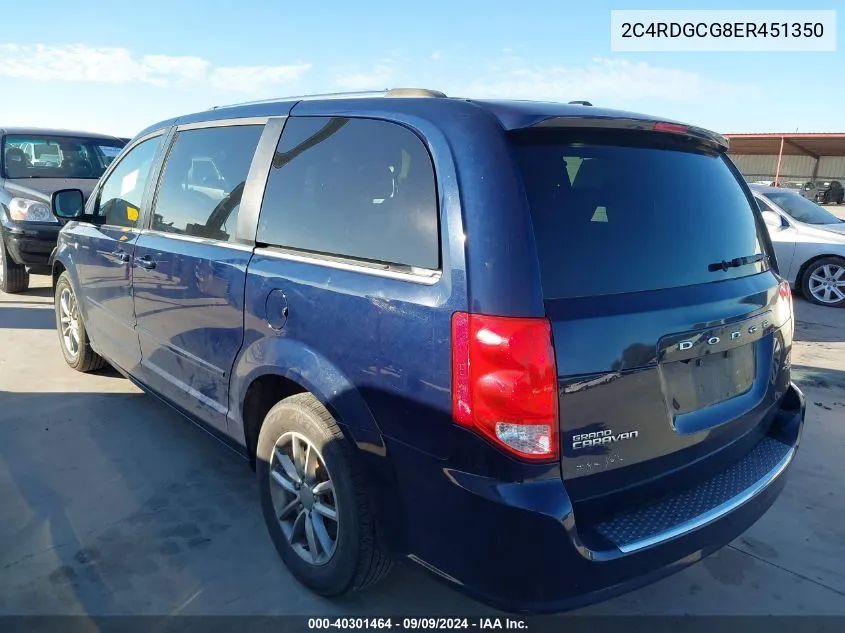 2014 Dodge Grand Caravan Sxt 30Th Anniversary VIN: 2C4RDGCG8ER451350 Lot: 40301464