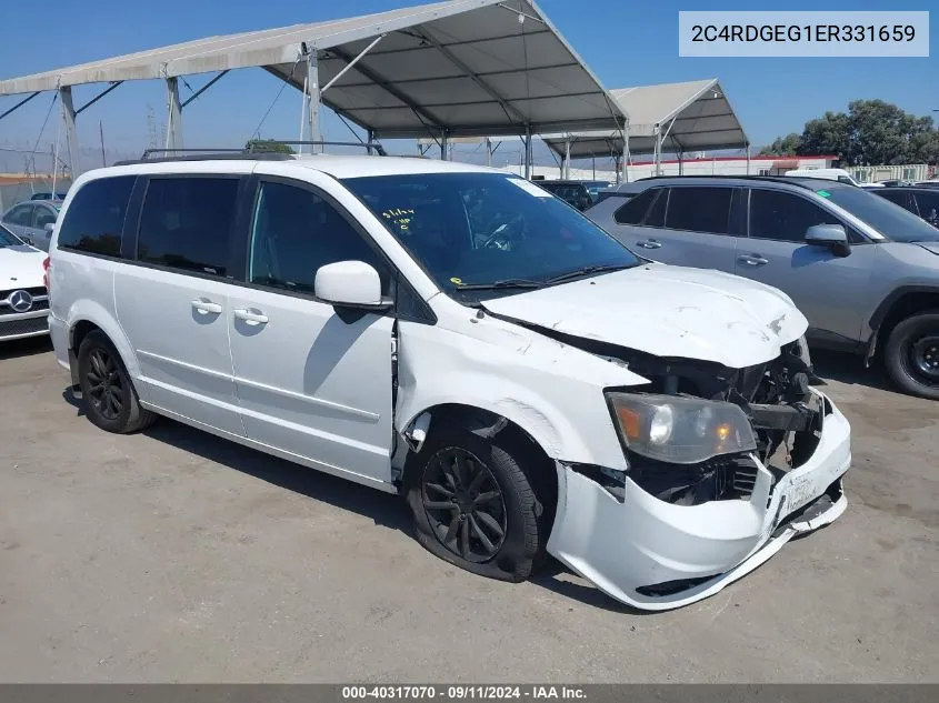 2014 Dodge Grand Caravan R/T VIN: 2C4RDGEG1ER331659 Lot: 40317070