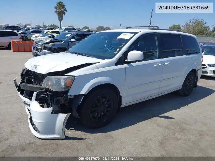 2014 Dodge Grand Caravan R/T VIN: 2C4RDGEG1ER331659 Lot: 40317070