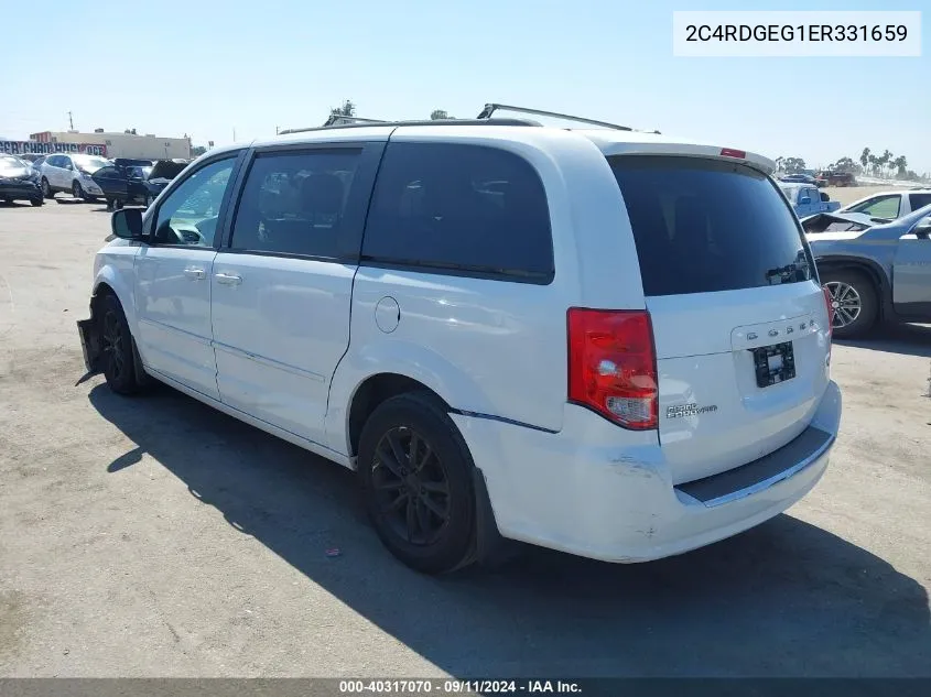 2014 Dodge Grand Caravan R/T VIN: 2C4RDGEG1ER331659 Lot: 40317070