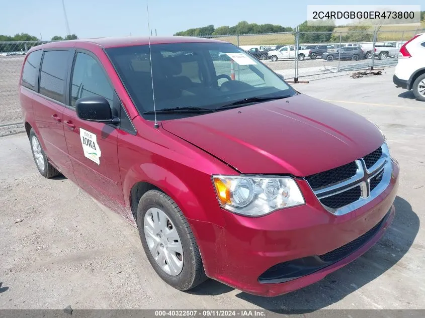 2C4RDGBG0ER473800 2014 Dodge Grand Caravan Se