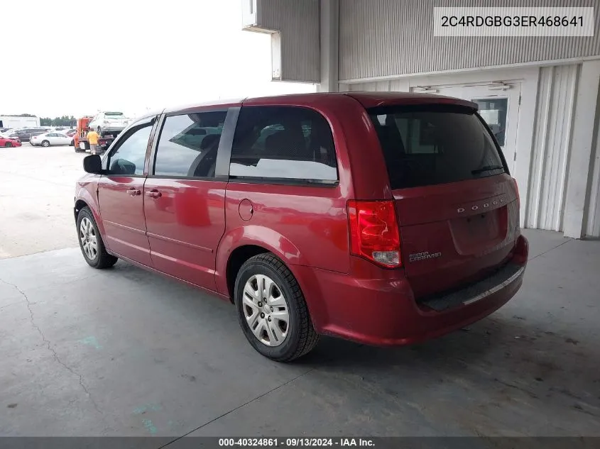 2014 Dodge Grand Caravan Se VIN: 2C4RDGBG3ER468641 Lot: 40324861