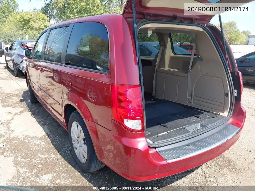 2014 Dodge Grand Caravan Se VIN: 2C4RDGBG1ER142174 Lot: 40325005