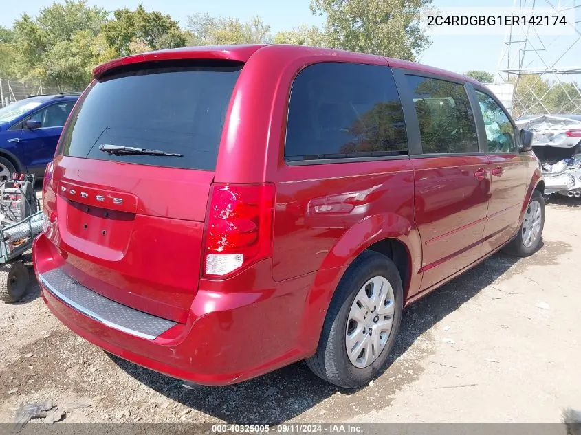 2014 Dodge Grand Caravan Se VIN: 2C4RDGBG1ER142174 Lot: 40325005