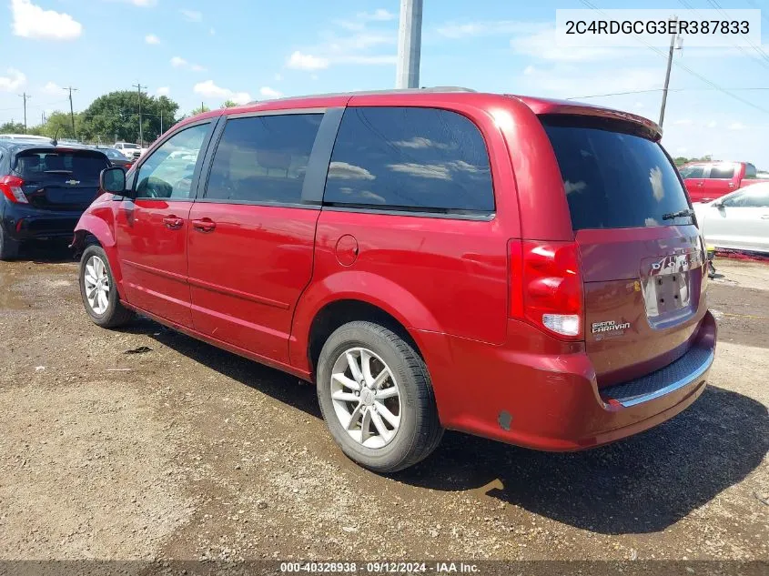 2014 Dodge Grand Caravan Sxt VIN: 2C4RDGCG3ER387833 Lot: 40328938