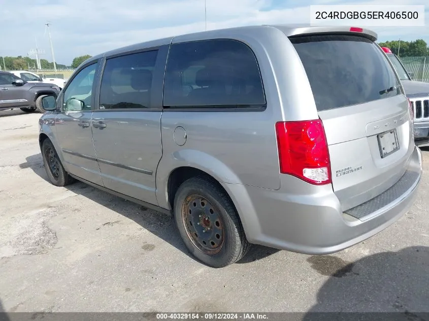 2014 Dodge Grand Caravan American Value Pkg VIN: 2C4RDGBG5ER406500 Lot: 40329154