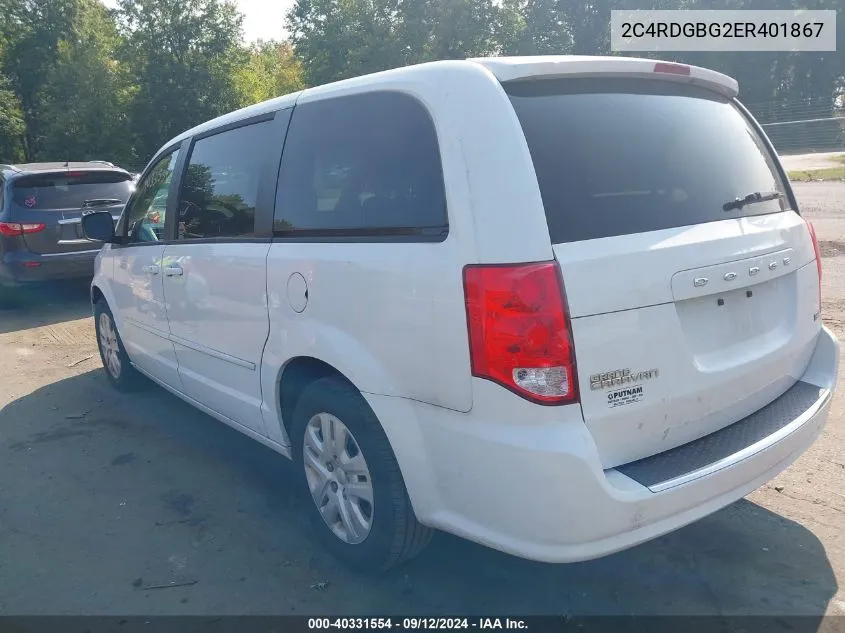 2C4RDGBG2ER401867 2014 Dodge Grand Caravan Se