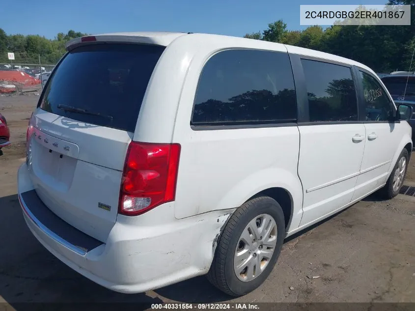 2C4RDGBG2ER401867 2014 Dodge Grand Caravan Se