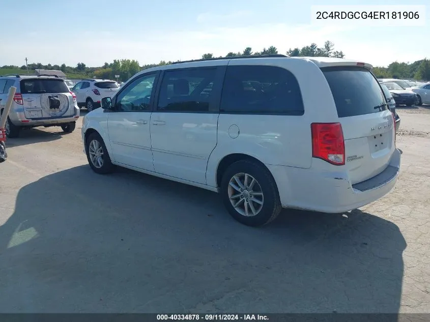 2014 Dodge Grand Caravan Sxt VIN: 2C4RDGCG4ER181906 Lot: 40334878