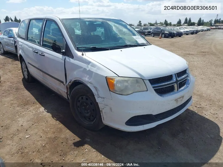 2014 Dodge Grand Caravan Se VIN: 2C4RDGBG0ER306501 Lot: 40338146