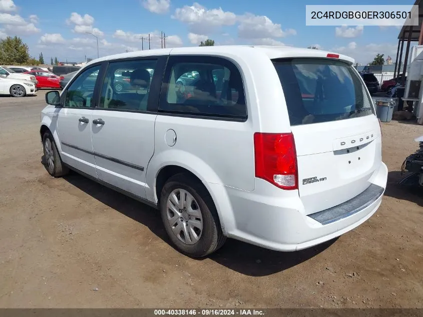 2014 Dodge Grand Caravan Se VIN: 2C4RDGBG0ER306501 Lot: 40338146