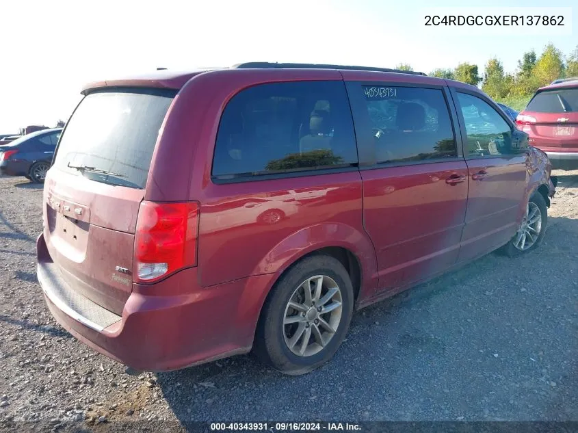 2C4RDGCGXER137862 2014 Dodge Grand Caravan Sxt