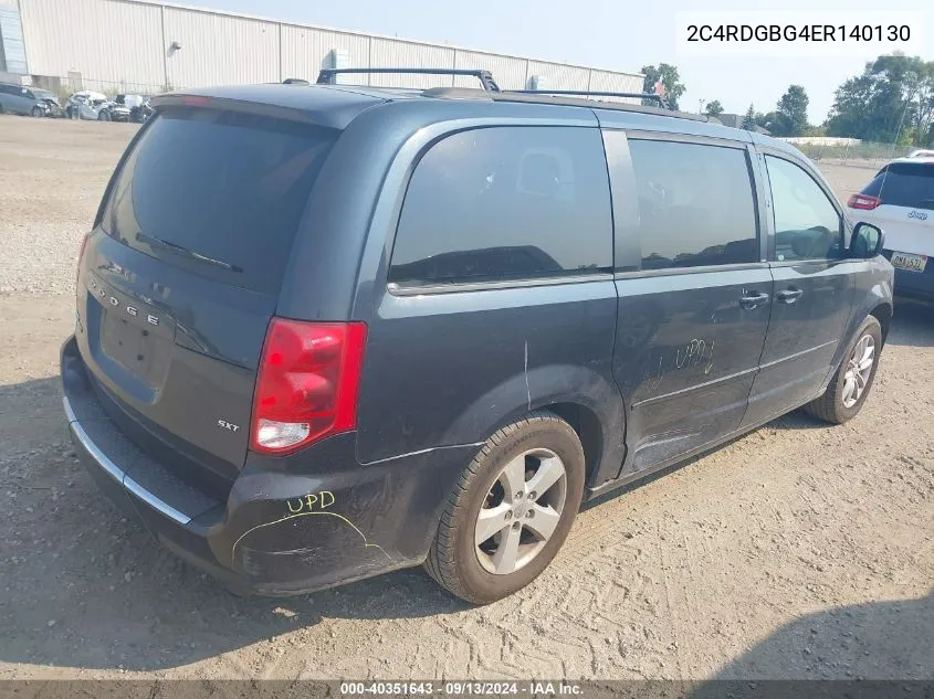 2014 Dodge Grand Caravan Se/Sxt VIN: 2C4RDGBG4ER140130 Lot: 40351643