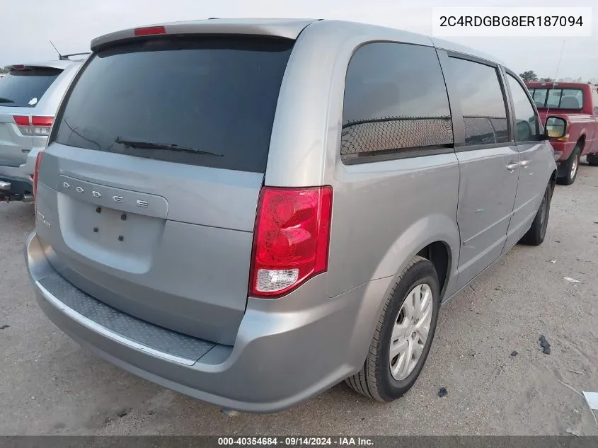 2C4RDGBG8ER187094 2014 Dodge Grand Caravan Se