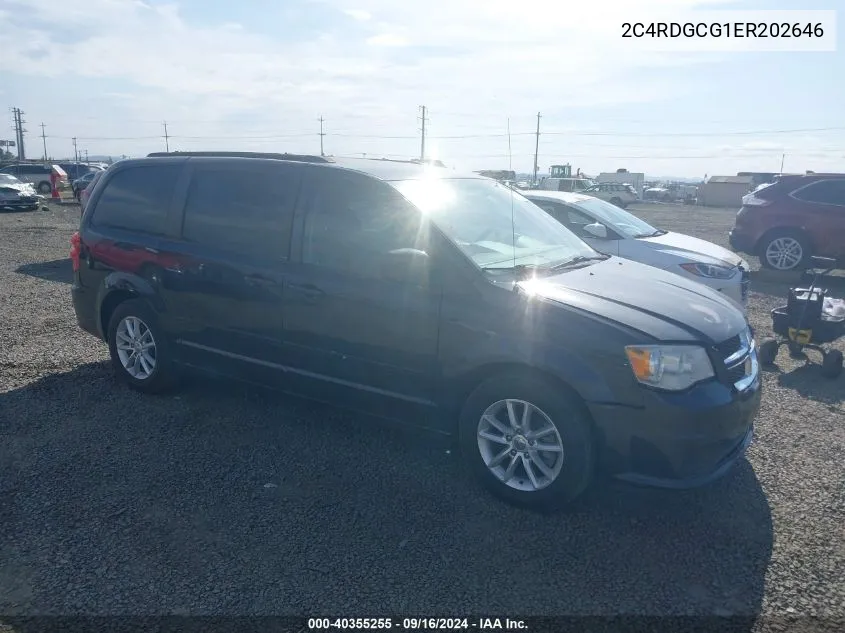 2014 Dodge Grand Caravan Sxt VIN: 2C4RDGCG1ER202646 Lot: 40355255