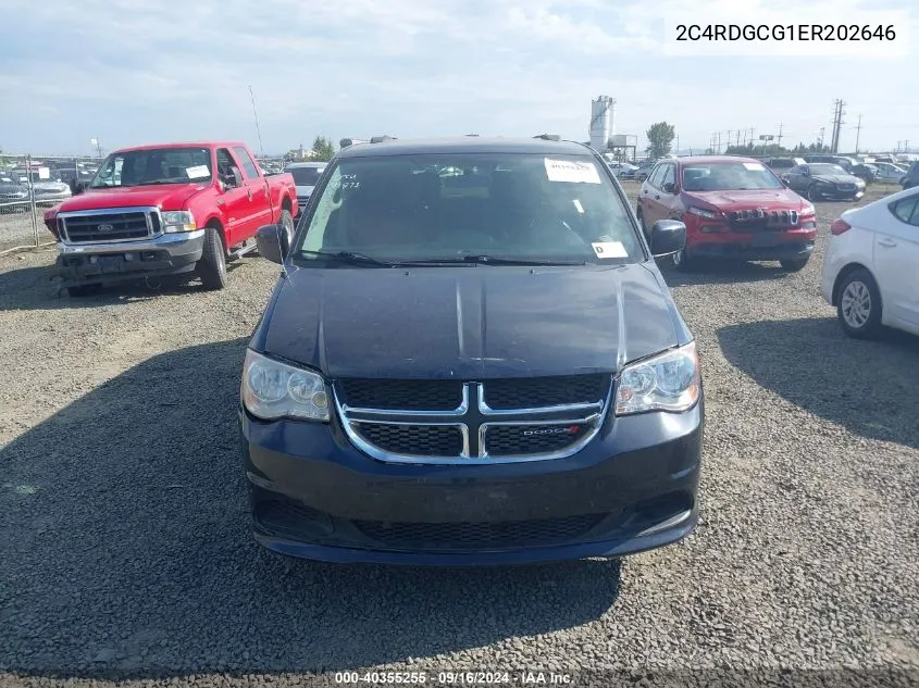 2014 Dodge Grand Caravan Sxt VIN: 2C4RDGCG1ER202646 Lot: 40355255