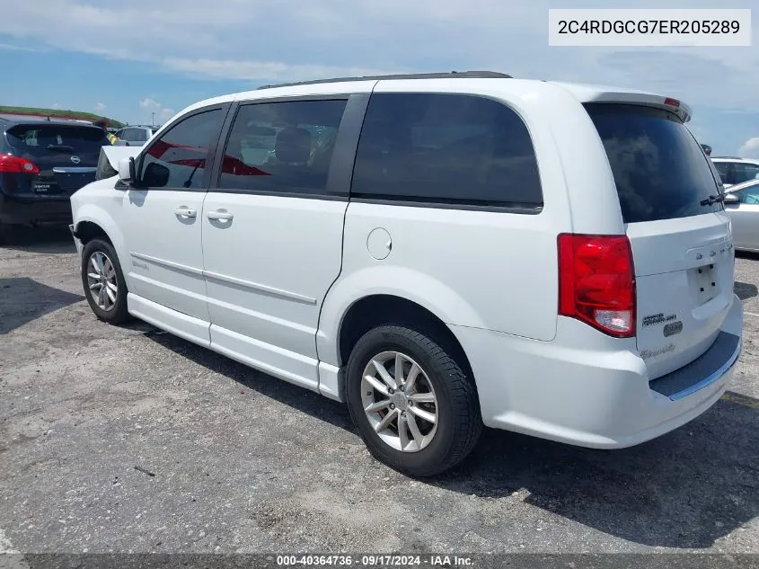 2014 Dodge Grand Caravan Sxt VIN: 2C4RDGCG7ER205289 Lot: 40364736