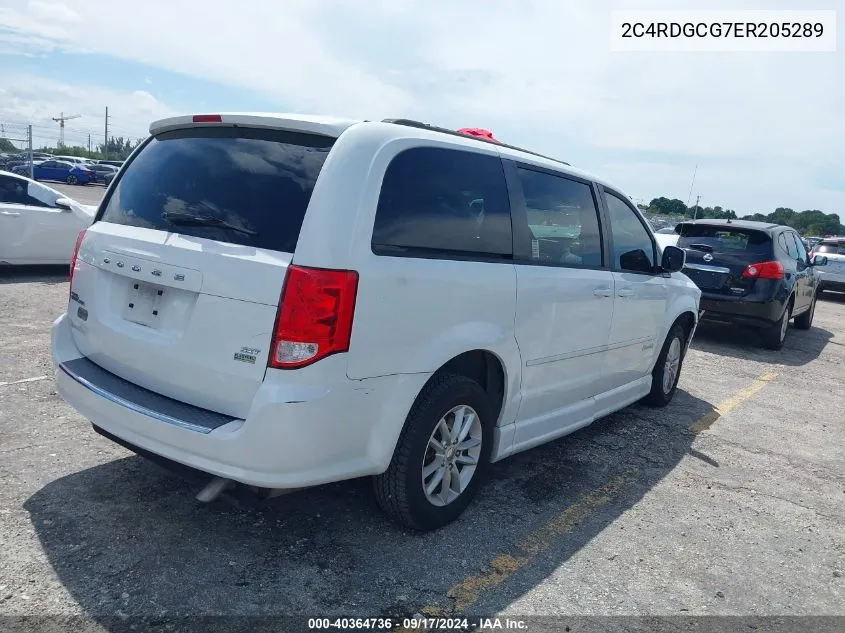 2014 Dodge Grand Caravan Sxt VIN: 2C4RDGCG7ER205289 Lot: 40364736