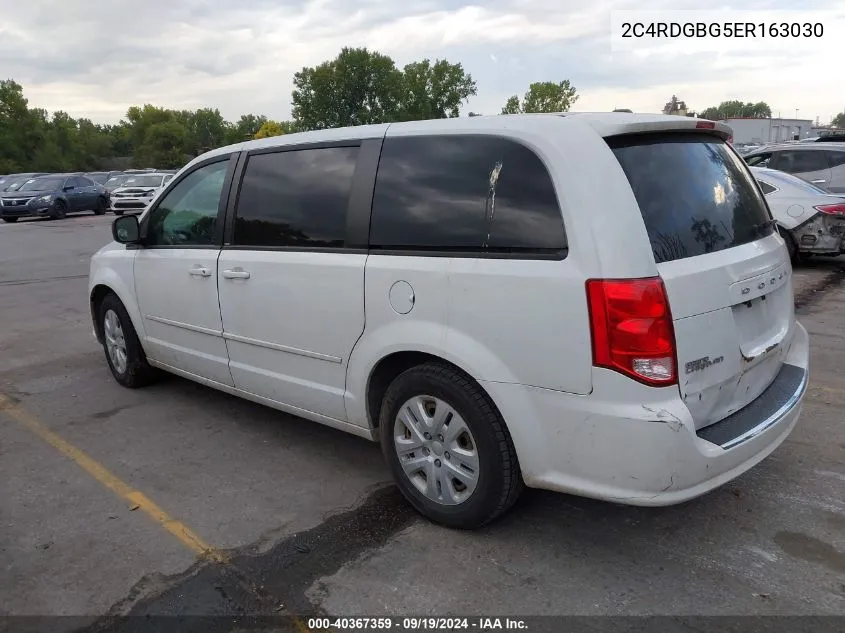 2014 Dodge Grand Caravan Se VIN: 2C4RDGBG5ER163030 Lot: 40367359