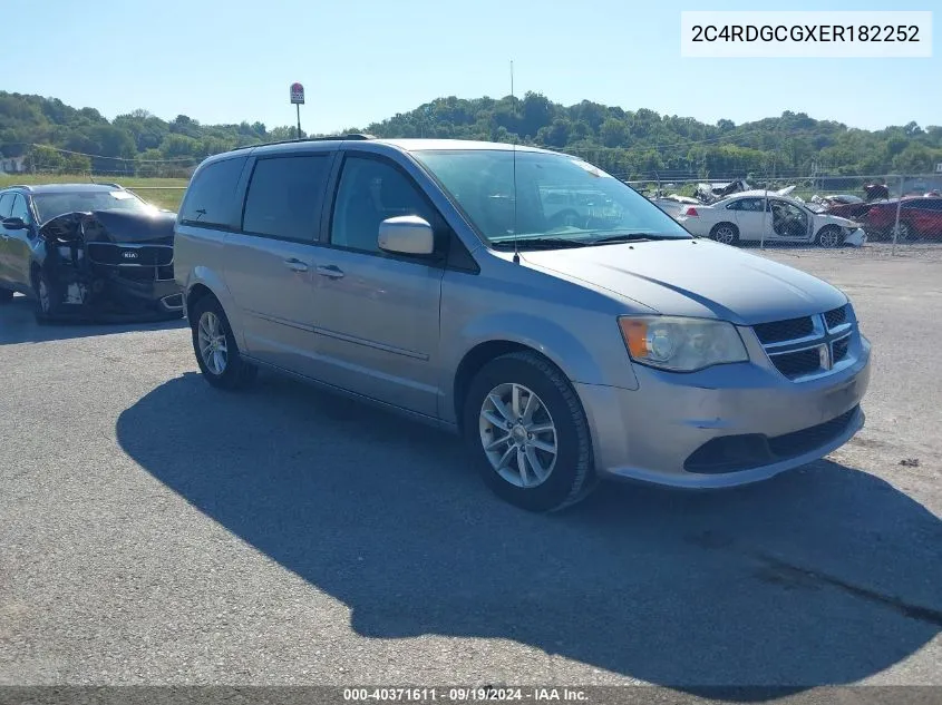 2014 Dodge Grand Caravan Sxt VIN: 2C4RDGCGXER182252 Lot: 40371611