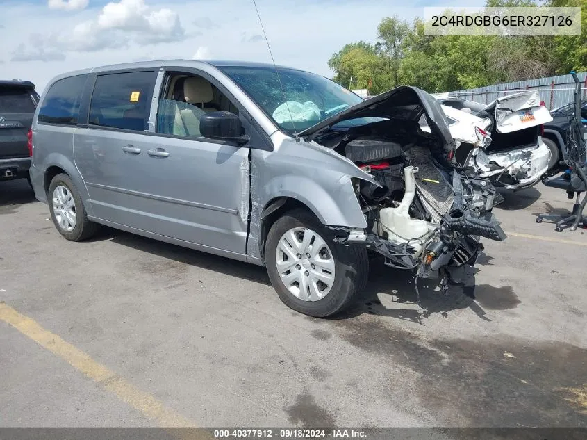 2014 Dodge Grand Caravan Se VIN: 2C4RDGBG6ER327126 Lot: 40377912