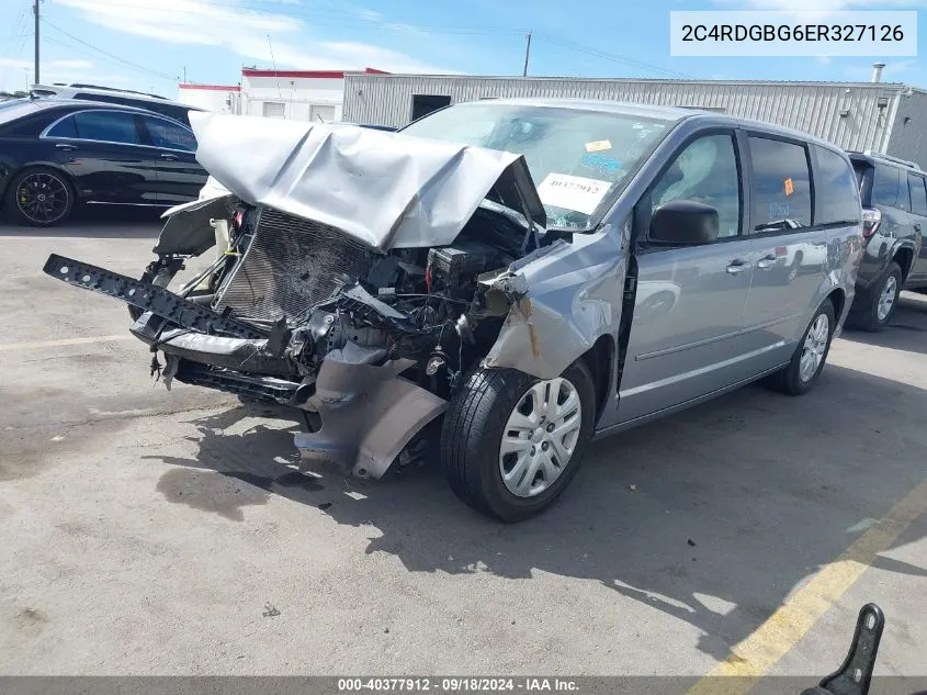 2014 Dodge Grand Caravan Se VIN: 2C4RDGBG6ER327126 Lot: 40377912