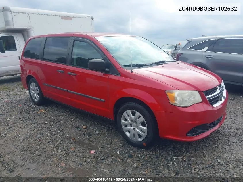 2014 Dodge Grand Caravan American Value Pkg VIN: 2C4RDGBG3ER102632 Lot: 40418417