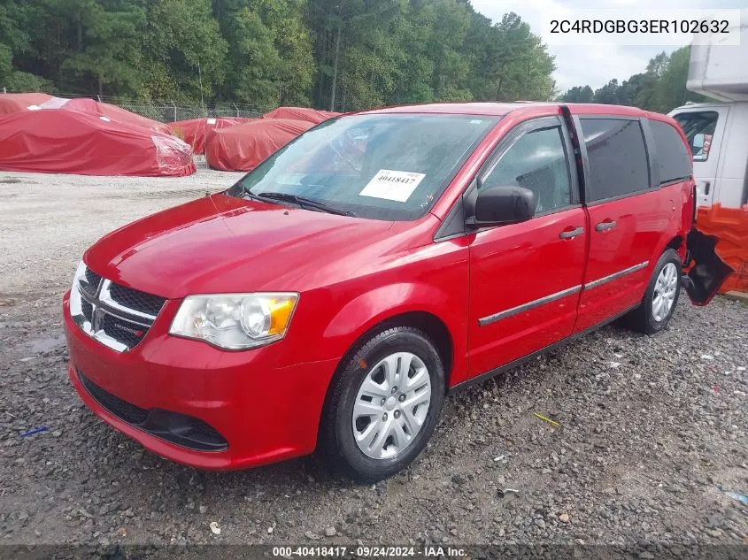 2014 Dodge Grand Caravan American Value Pkg VIN: 2C4RDGBG3ER102632 Lot: 40418417