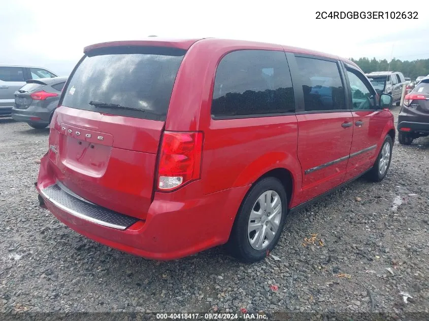 2014 Dodge Grand Caravan American Value Pkg VIN: 2C4RDGBG3ER102632 Lot: 40418417