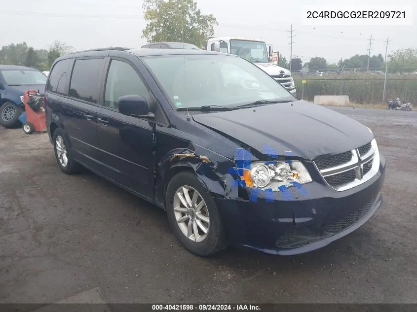 2014 Dodge Grand Caravan Sxt VIN: 2C4RDGCG2ER209721 Lot: 40421598