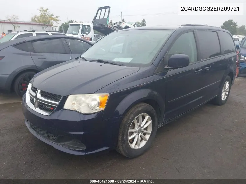 2014 Dodge Grand Caravan Sxt VIN: 2C4RDGCG2ER209721 Lot: 40421598