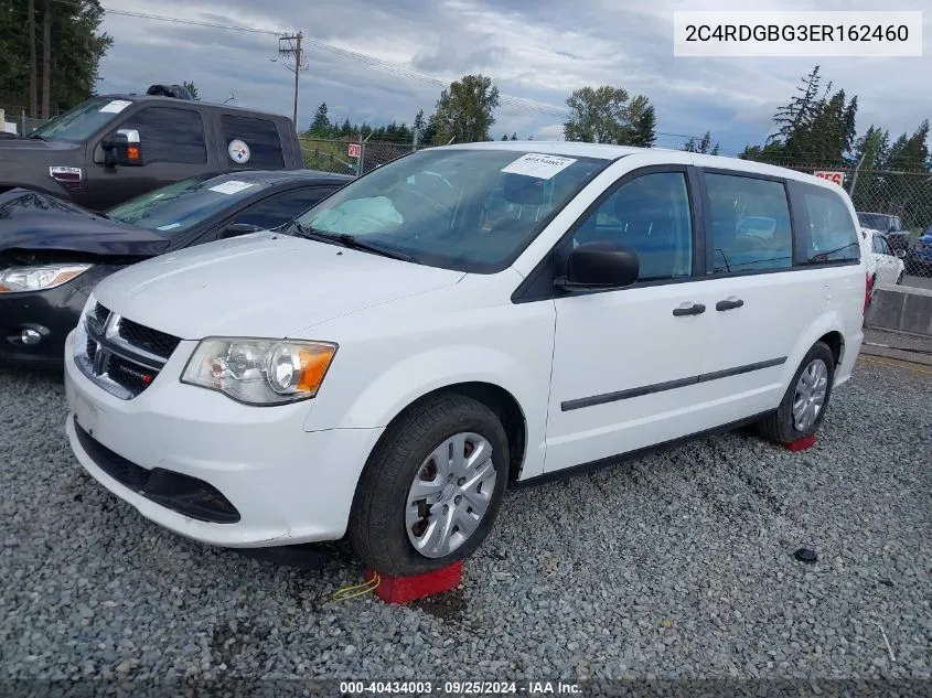 2014 Dodge Grand Caravan American Value Pkg VIN: 2C4RDGBG3ER162460 Lot: 40434003