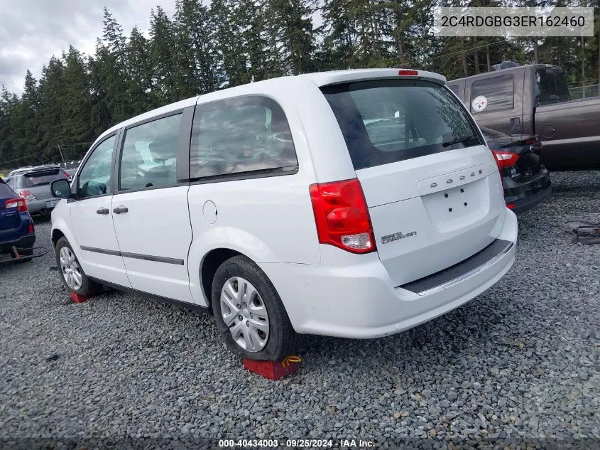 2014 Dodge Grand Caravan American Value Pkg VIN: 2C4RDGBG3ER162460 Lot: 40434003