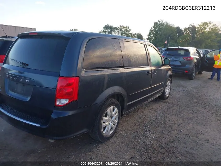 2014 Dodge Grand Caravan Se VIN: 2C4RDGBG3ER312213 Lot: 40443207