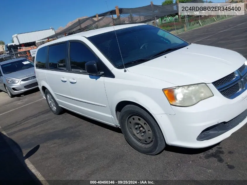 2C4RDGBG2ER345400 2014 Dodge Grand Caravan Avp/Se