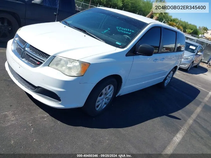 2C4RDGBG2ER345400 2014 Dodge Grand Caravan Avp/Se