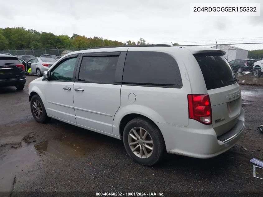 2014 Dodge Grand Caravan Sxt VIN: 2C4RDGCG5ER155332 Lot: 40460232