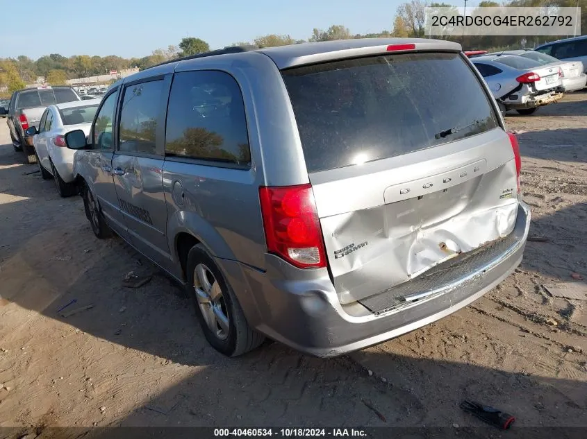 2014 Dodge Grand Caravan Sxt VIN: 2C4RDGCG4ER262792 Lot: 40460534