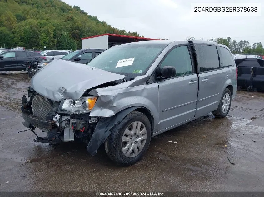 2C4RDGBG2ER378638 2014 Dodge Grand Caravan Se